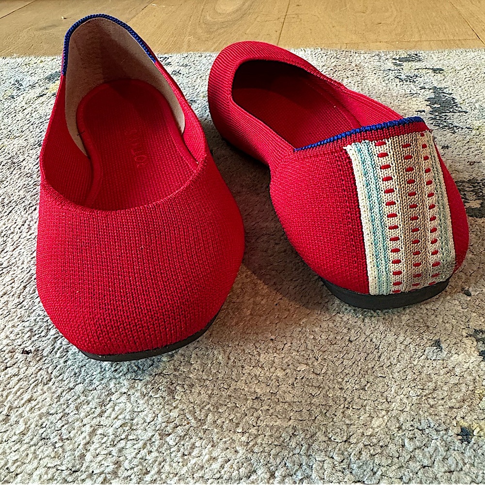 Rothy’s The Square flat in cardinal size 7.5